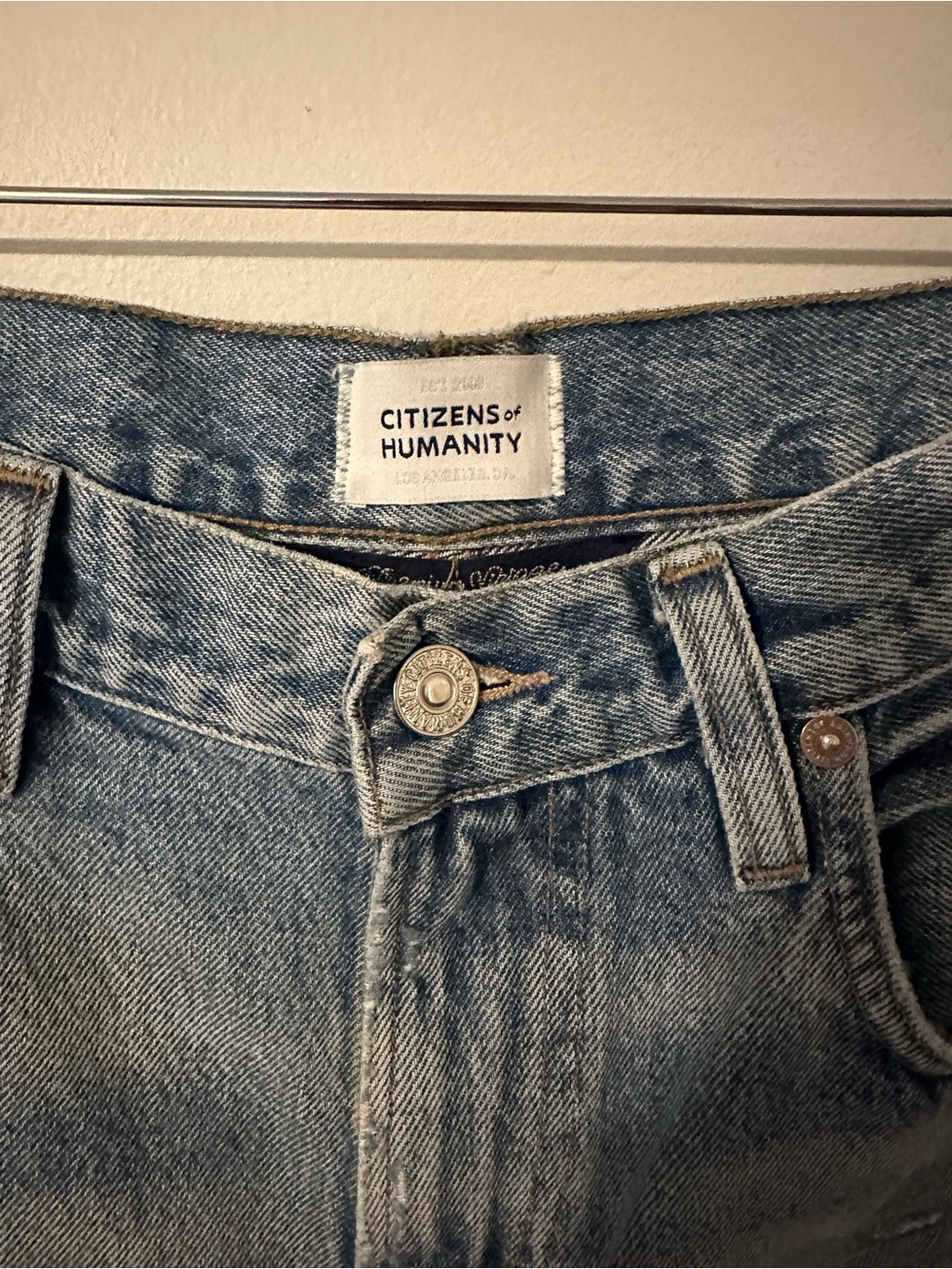 NWOT Citizens of Humanity Free People Lindz easy straight jeans Bozeman - Picture 4 of 8